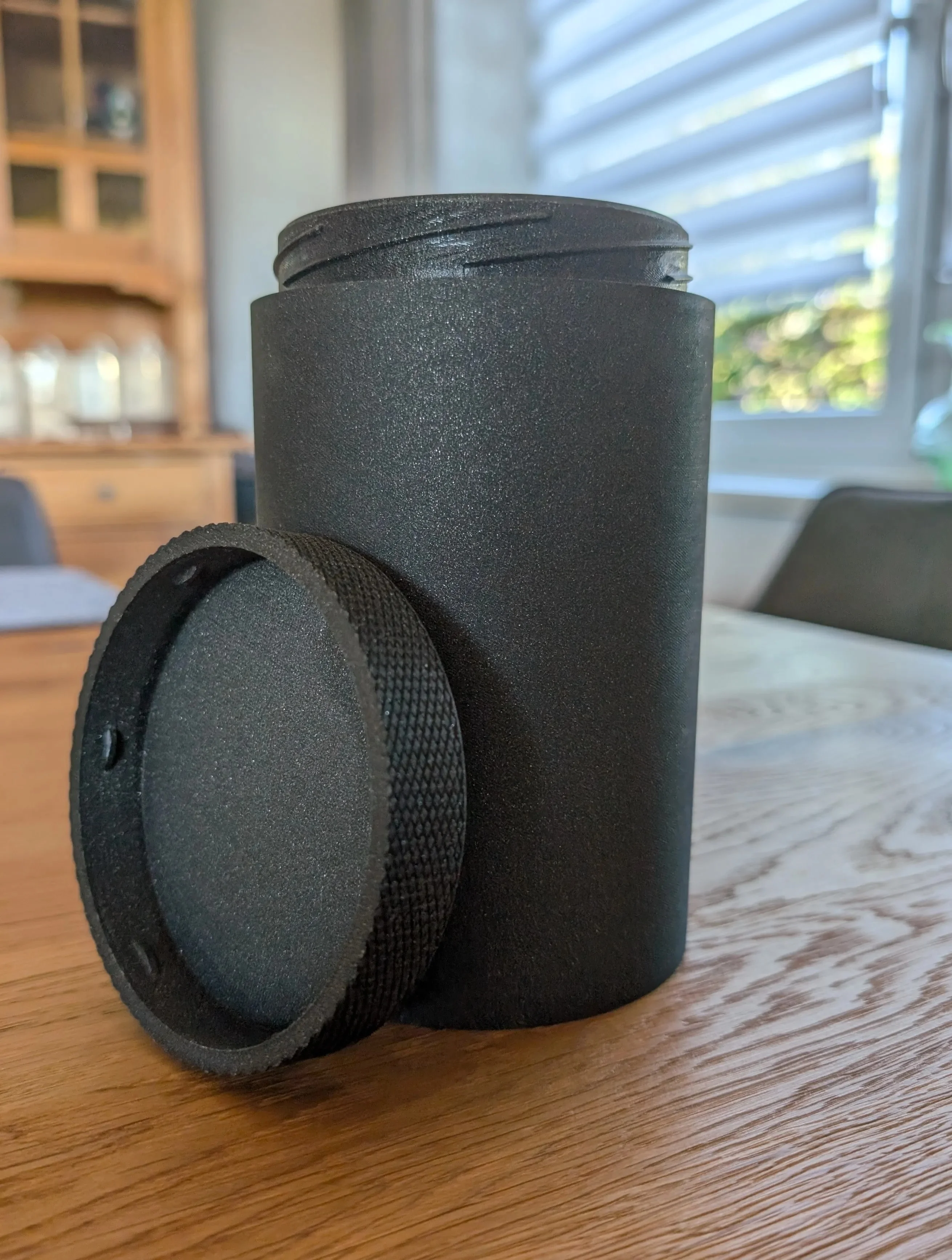 3D Baskı Vidalı Kapaklı Saklama Kavanozu Tırtıklı Kapaklı Dekoratif Mutfak Kuru Gıda Kabı 10x16 cm ~800 ml görsel 3