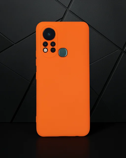 İnfinix Hot 11s Kılıf Nano İçi Kadife Silikon - Turuncu