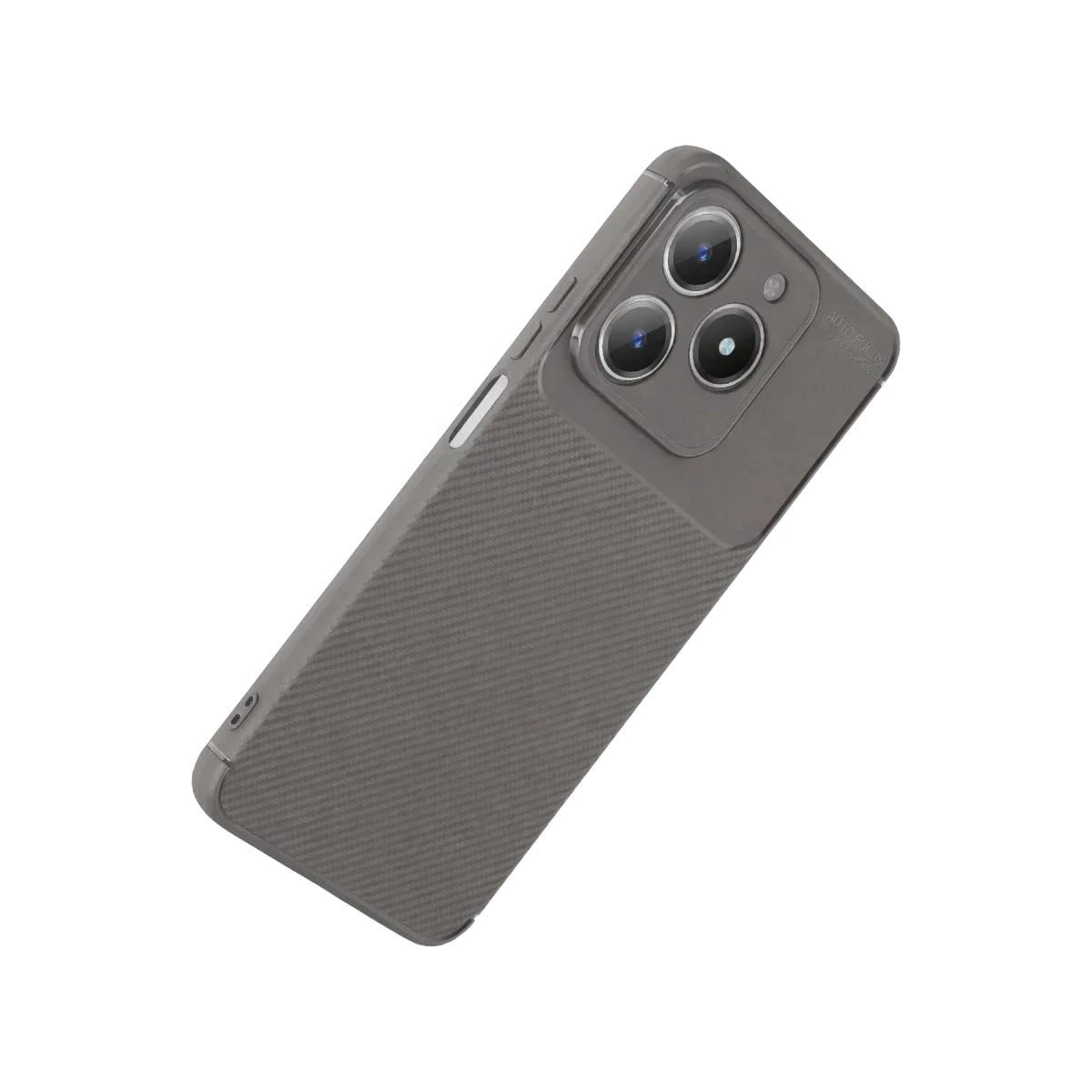 Realme C61 Kılıf Auto Focus Karbon Kapak - Gri görsel 3