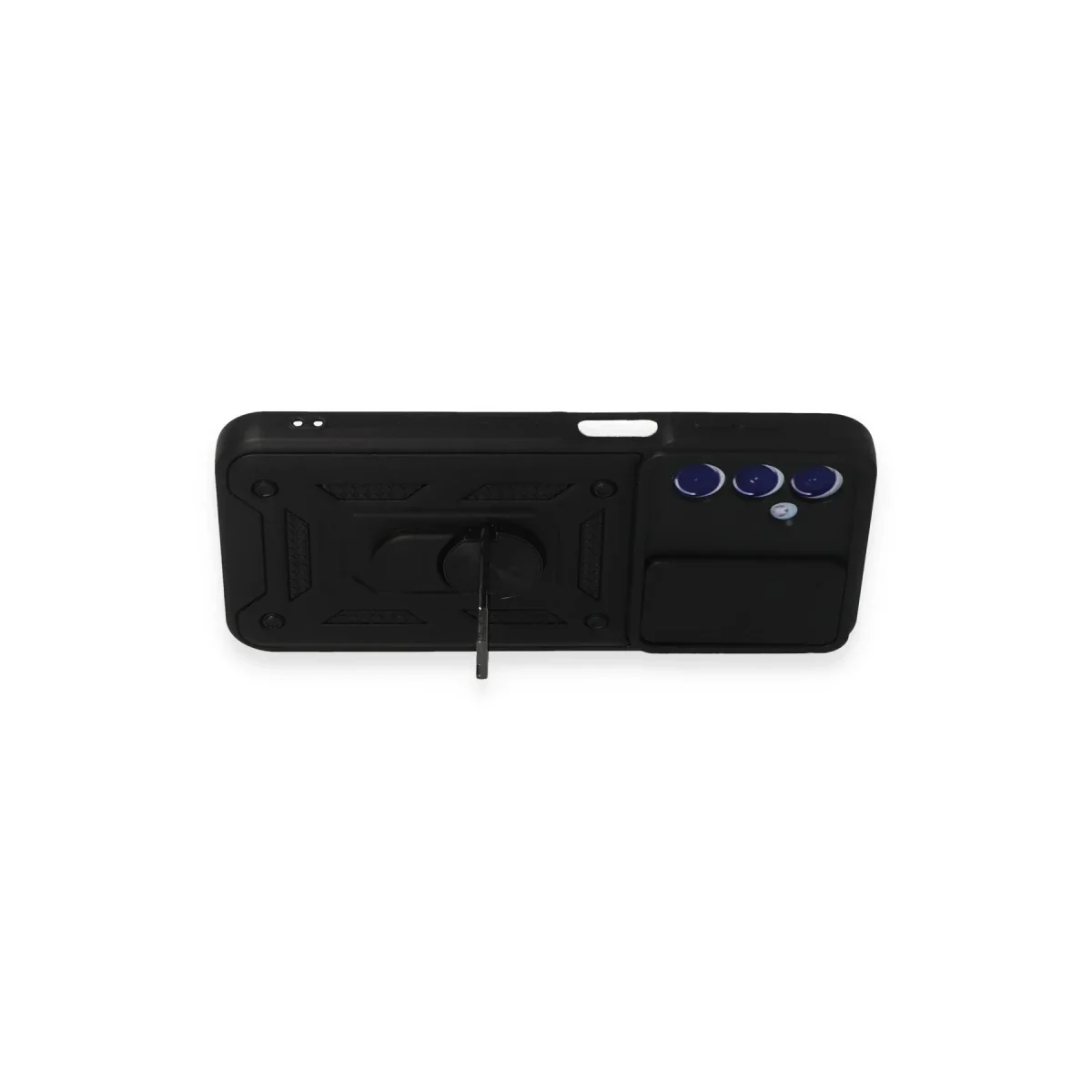 Samsung Galaxy M34 5G Kılıf Pars Lens Yüzüklü Silikon - Siyah görsel 6