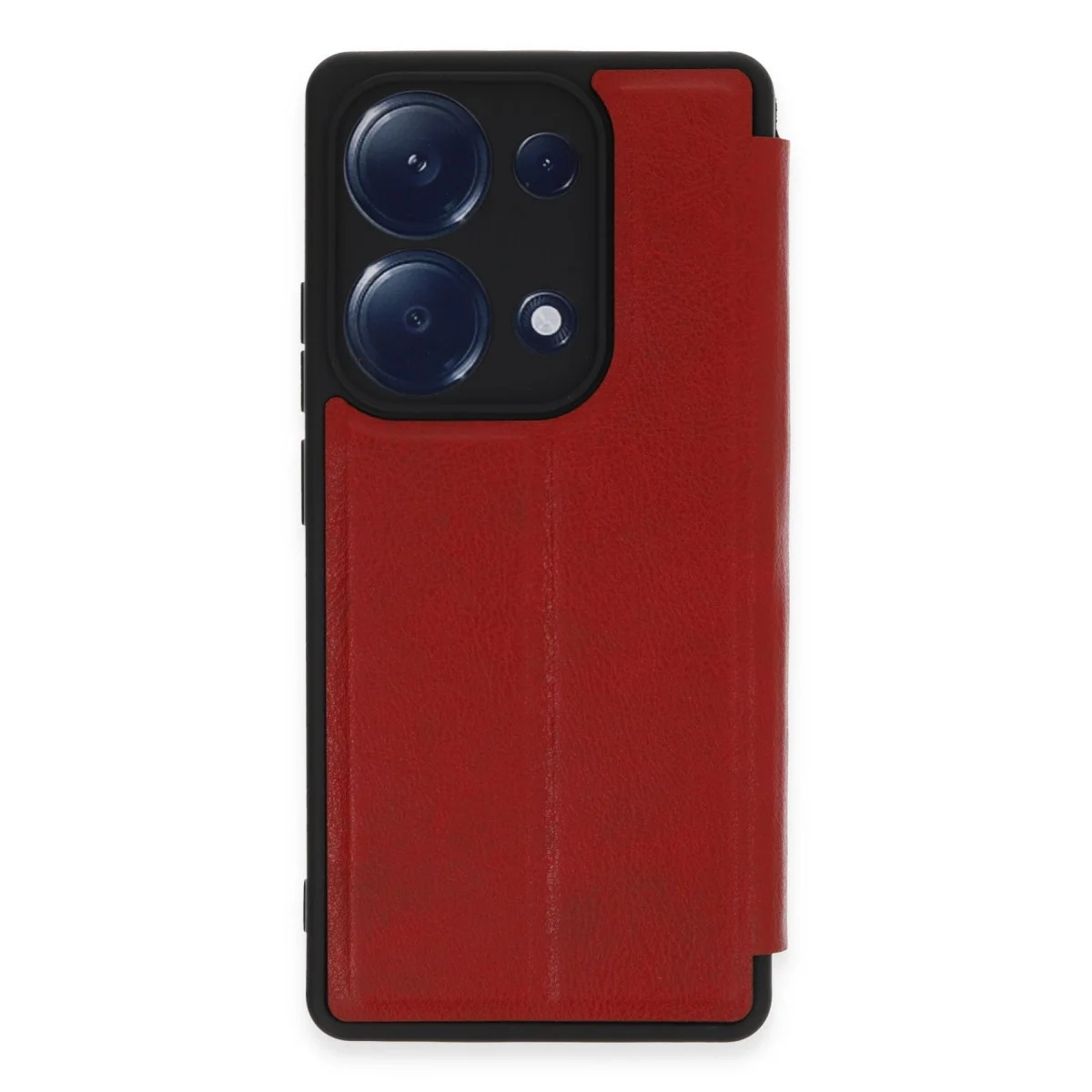 Xiaomi Redmi Note 13 Pro 4g Kılıf Flip Cover - Kırmızı görsel 3