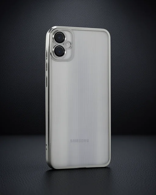 Samsung Galaxy A05 Kılıf Razer Lensli Silikon - Gümüş