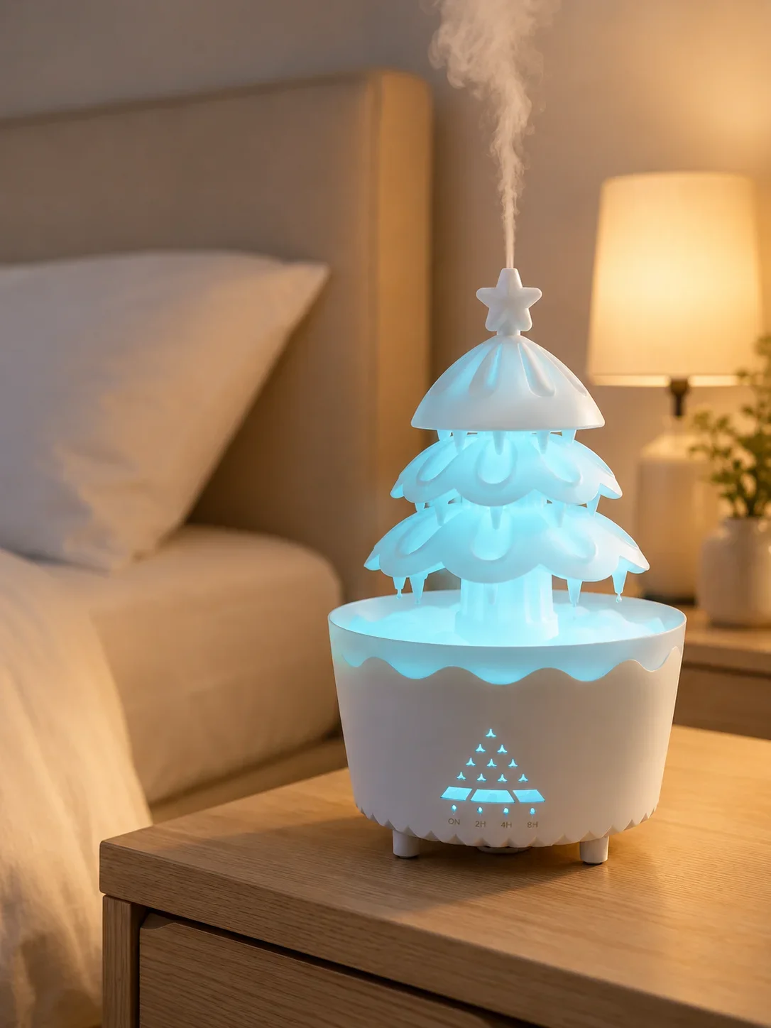 Dekoratif Şans Ağacı Ultrasonik Nemlendirici RGB Gece Lambalı Aroma Difüzörü görsel 4