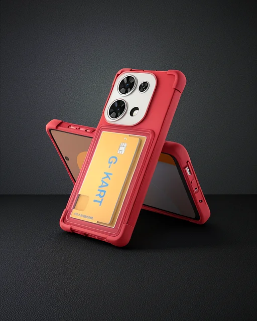 Xiaomi Redmi Note 13 Pro 4g Kılıf Kart Şeffaf Silikon - Şeffaf