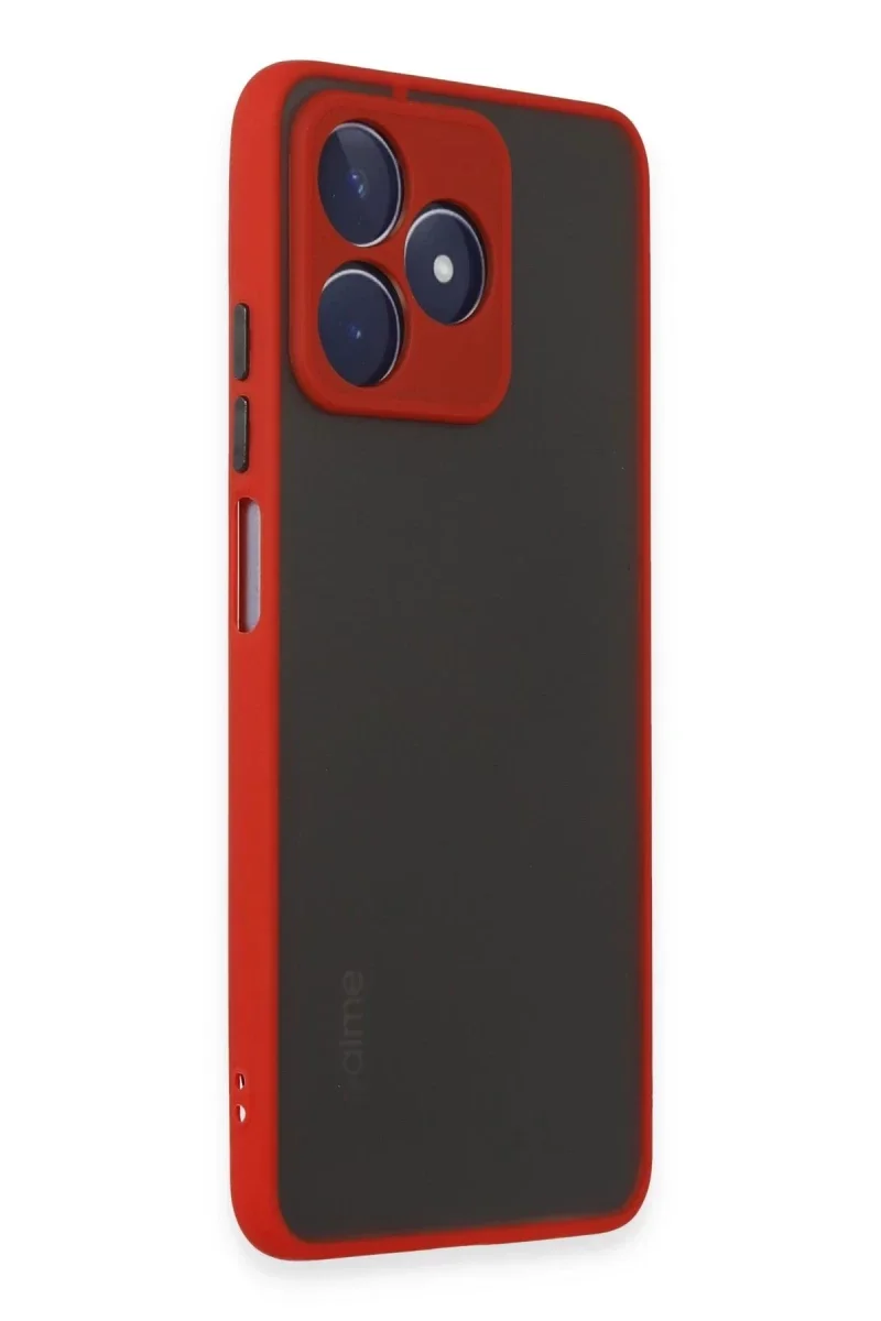 Realme C53 Kılıf Montreal Silikon Kapak - Kırmızı görsel 2