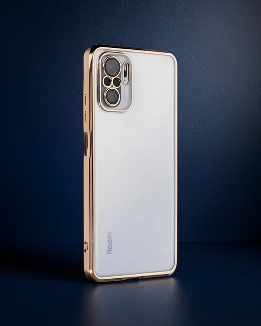 Xiaomi Redmi Note 10 Kılıf Razer Lensli Silikon - Gold