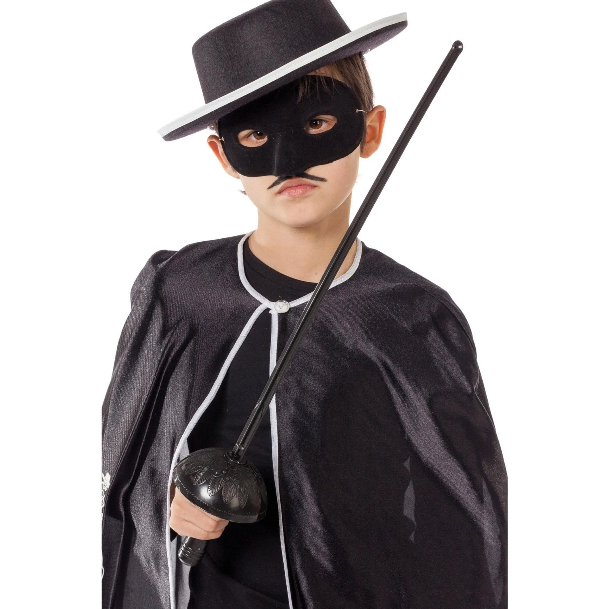 Zorro Kostüm Plastik Aksesuar Seti – Maske ve Kılıç (67 cm) görsel 4
