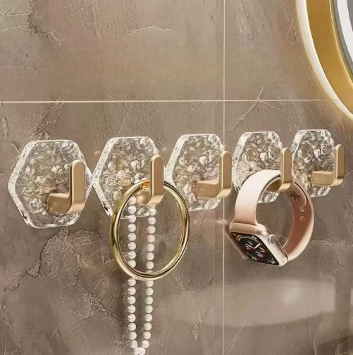 Lüks 5’li Duvar Askısı Banyo Mutfak İçin Havlu Askılık görsel 3