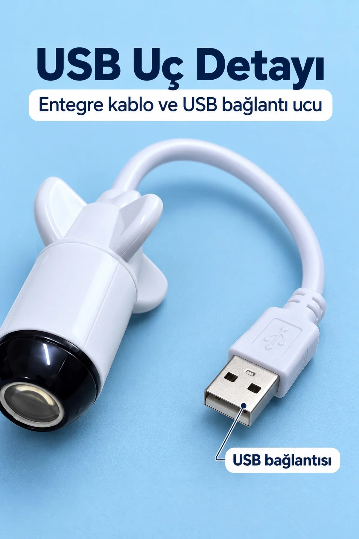 USB Projeksiyon Lambası Ay ve Gezegen Desenli görsel 5