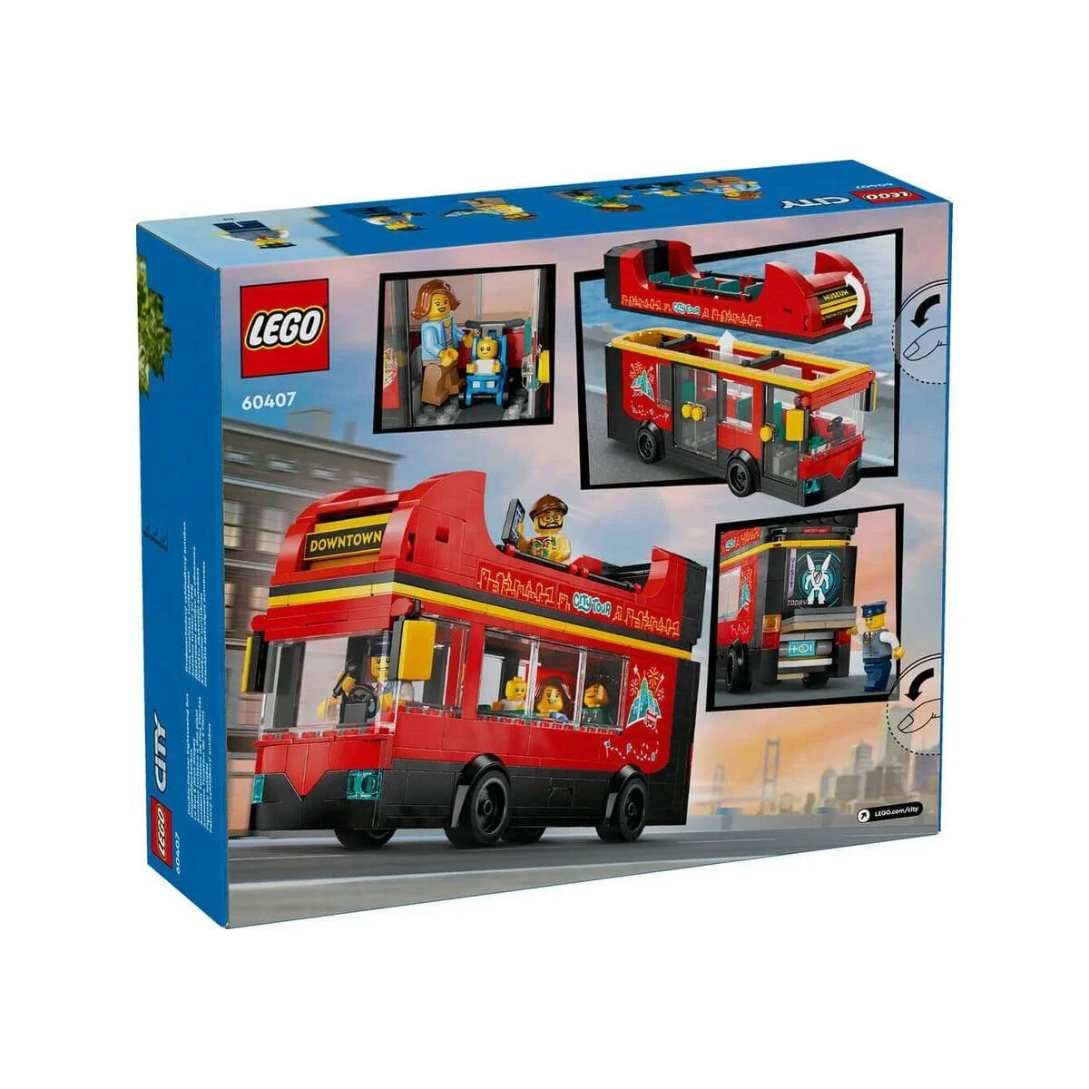 60407 Lego City Kırmızı İki Katlı Tur Otobüsü 384 parça +7 yaş görsel 6