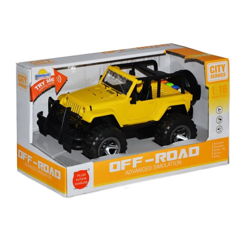 10390 1:16 Sesli ve Işıklı Jeep görsel 2