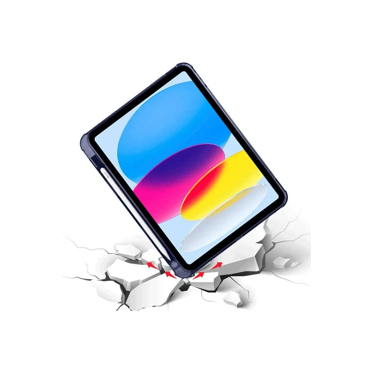 Apple iPad 2025 10.9 10.Nesil (A16) Kılıf Kalemlikli Mars Tablet Kılıfı - Lacivert görsel 5