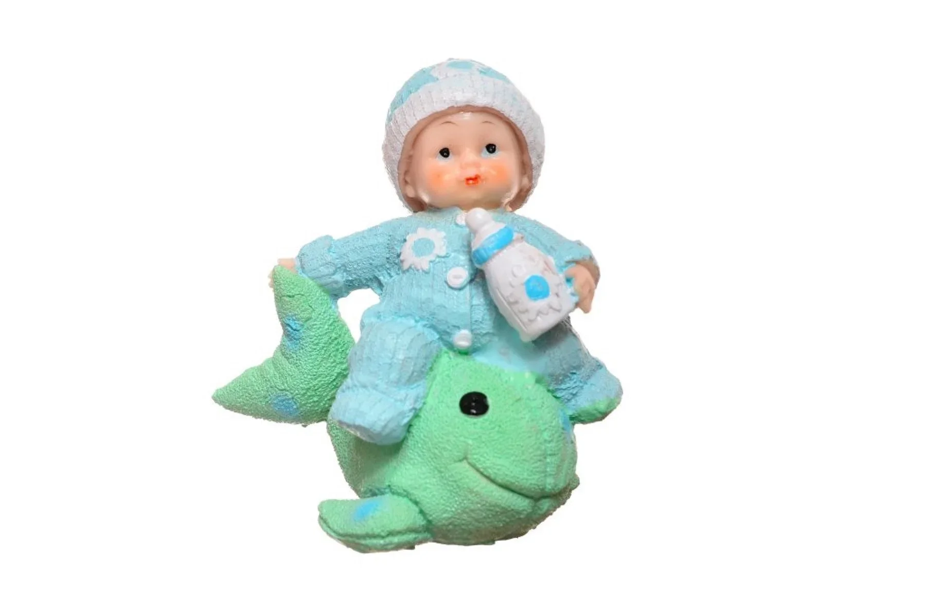 Decotown Hediyelik Sevimli Mavi Bebek Biblo Polyester Süs Eşyası görsel 2