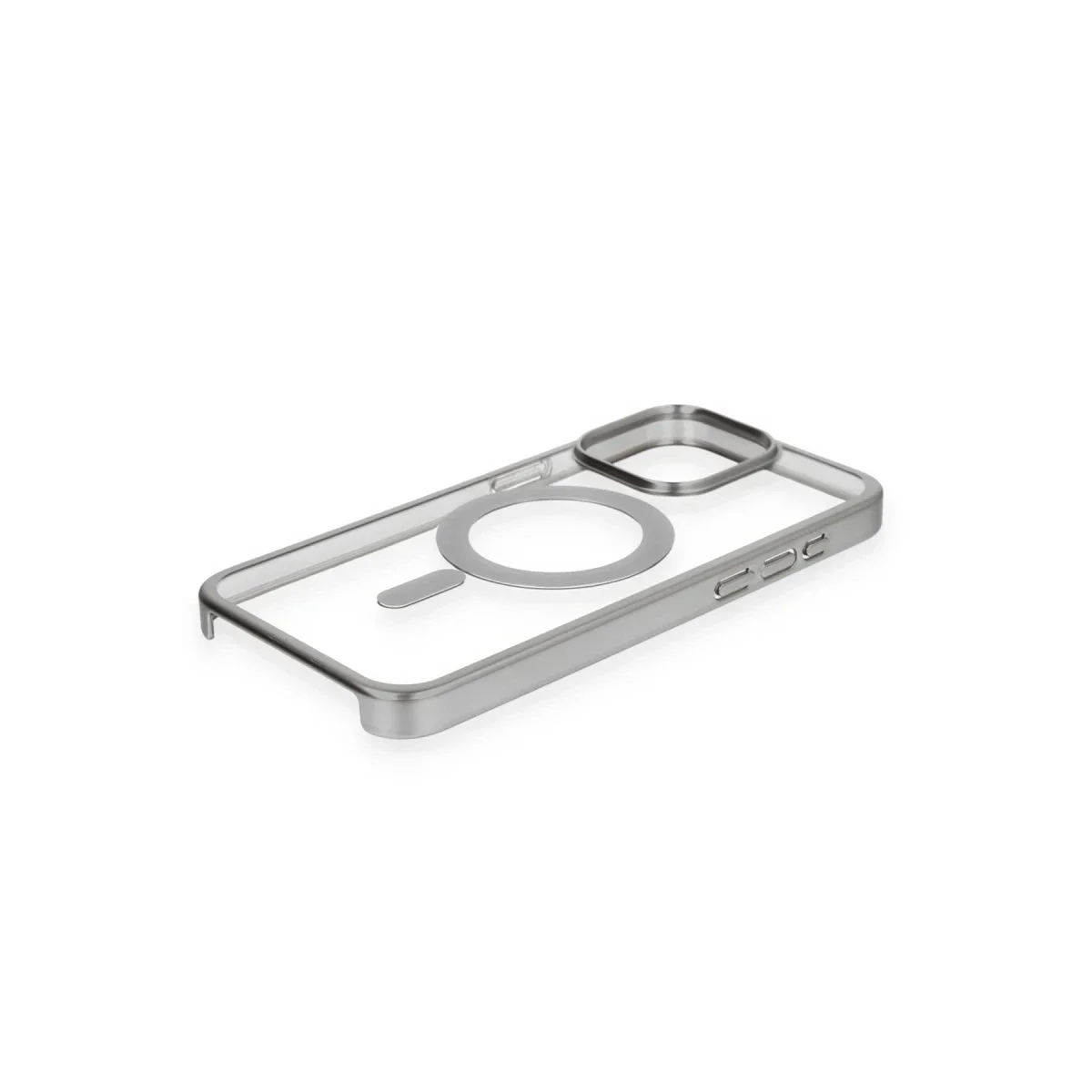 Apple iPhone 15 Pro Kılıf Erozi Magsafe Kapak - Gümüş görsel 4