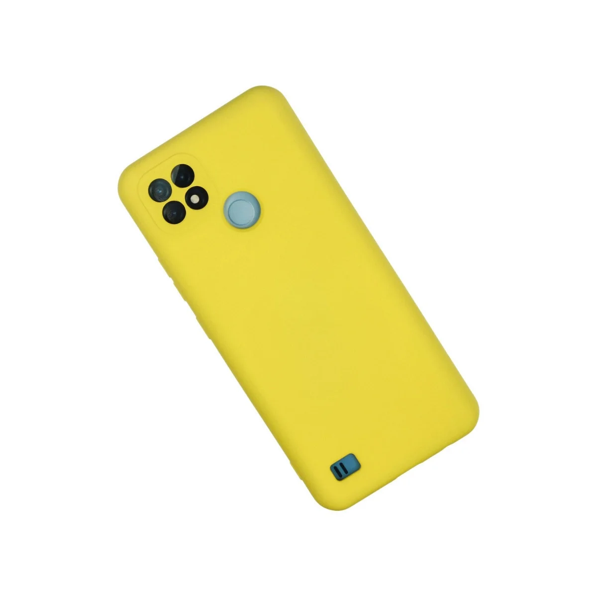 Realme C21 Kılıf Nano İçi Kadife Silikon - Sarı görsel 2