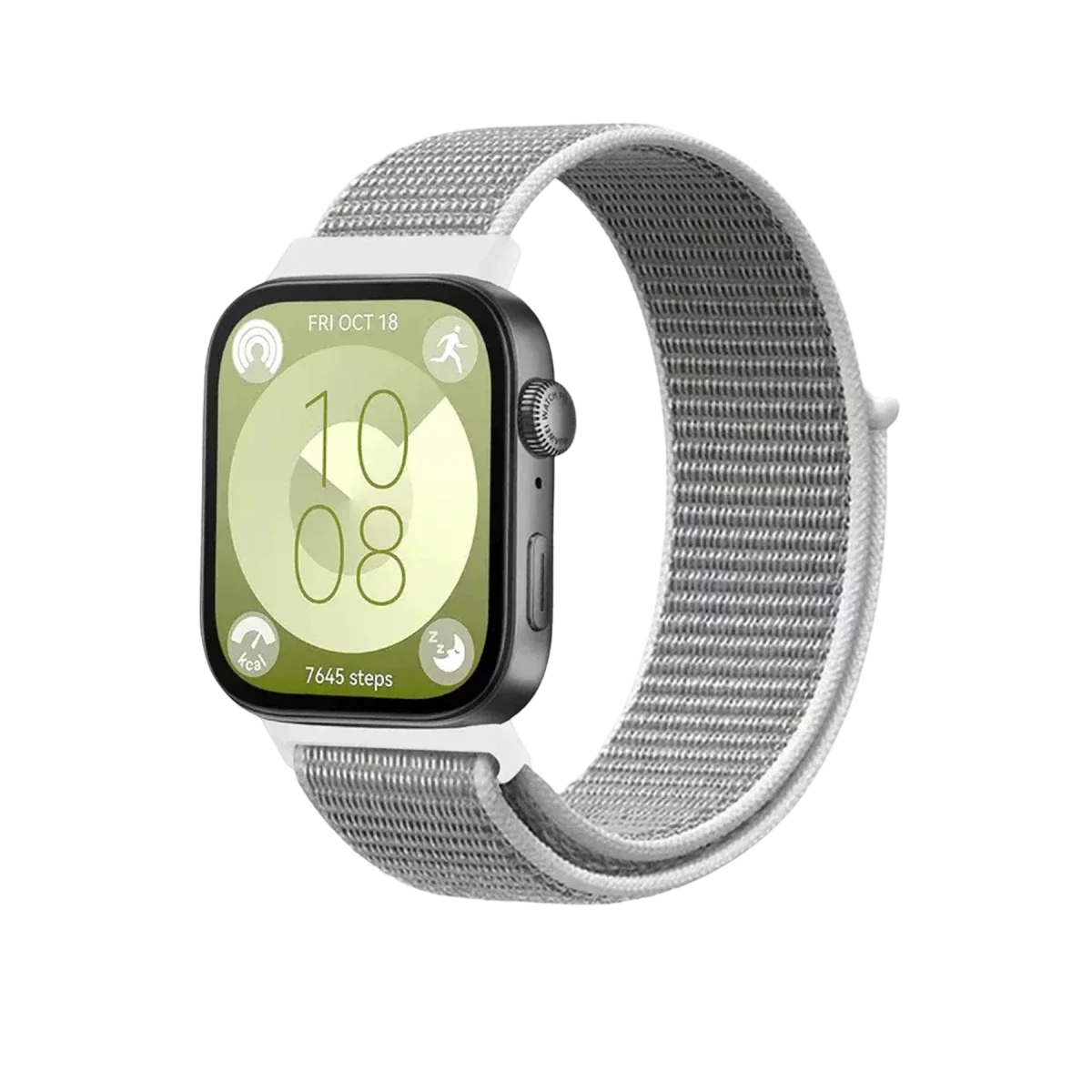 Huawei Fit 4 Hasırlı Cırtcırtlı Kordon - Beyaz