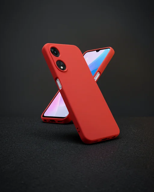 Oppo A38 Kılıf First Silikon - Kırmızı