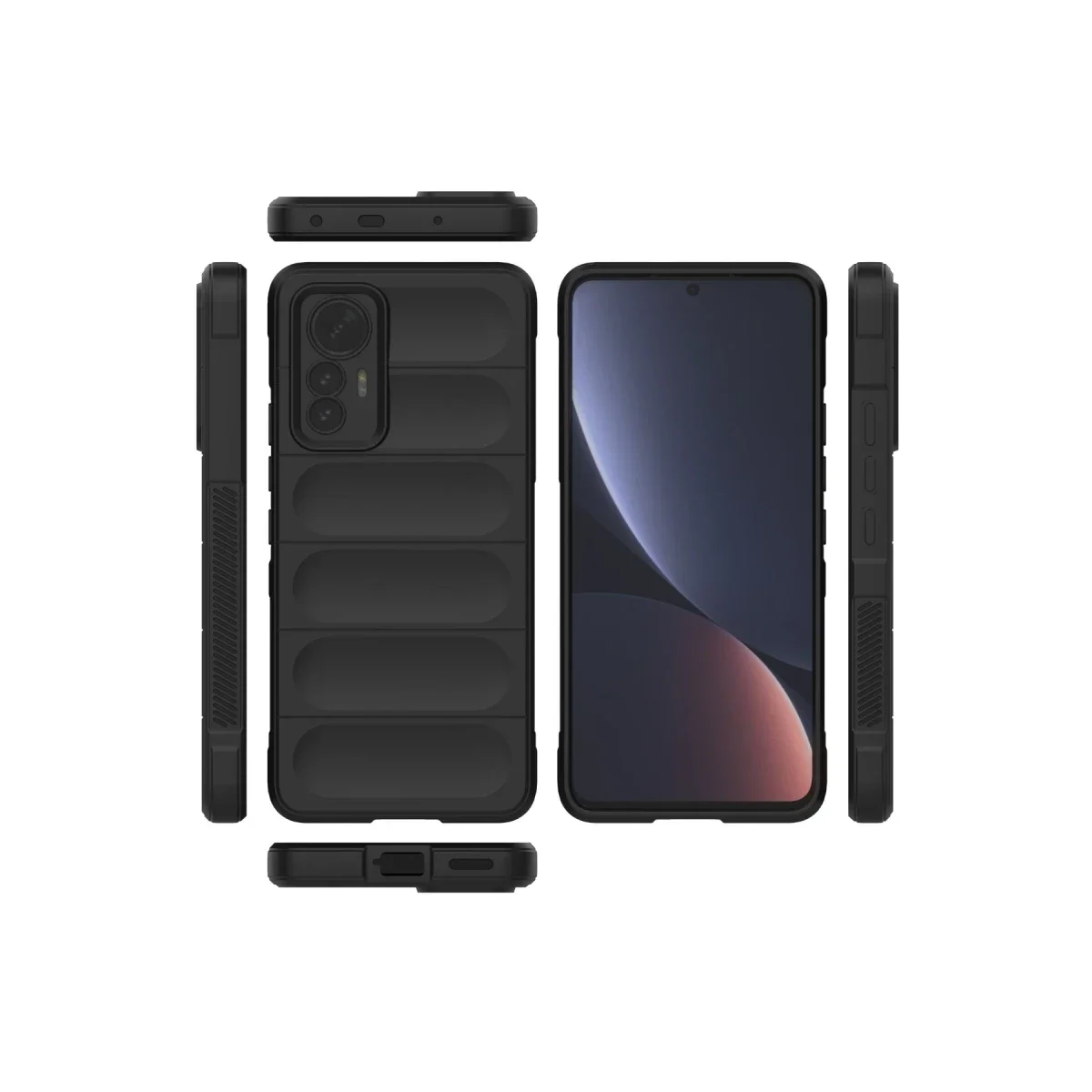 Xiaomi Mi 12 Lite Kılıf Optimum Silikon - Siyah görsel 3
