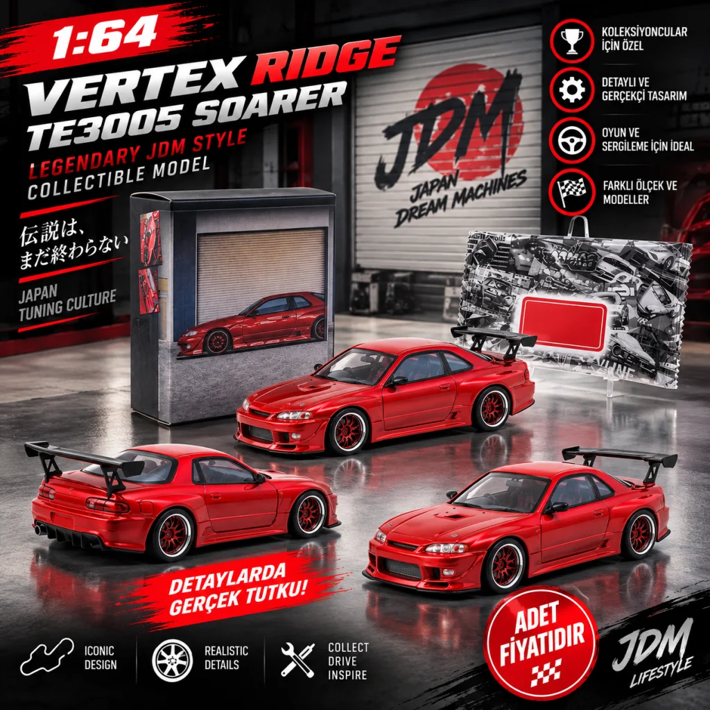 1/64 Vertex Ridge TE3005 Soarer with Tarmac Cards(adet fiyatıdır)