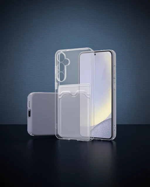 Samsung Galaxy S24 Fe Kılıf Kart Şeffaf Silikon - Şeffaf