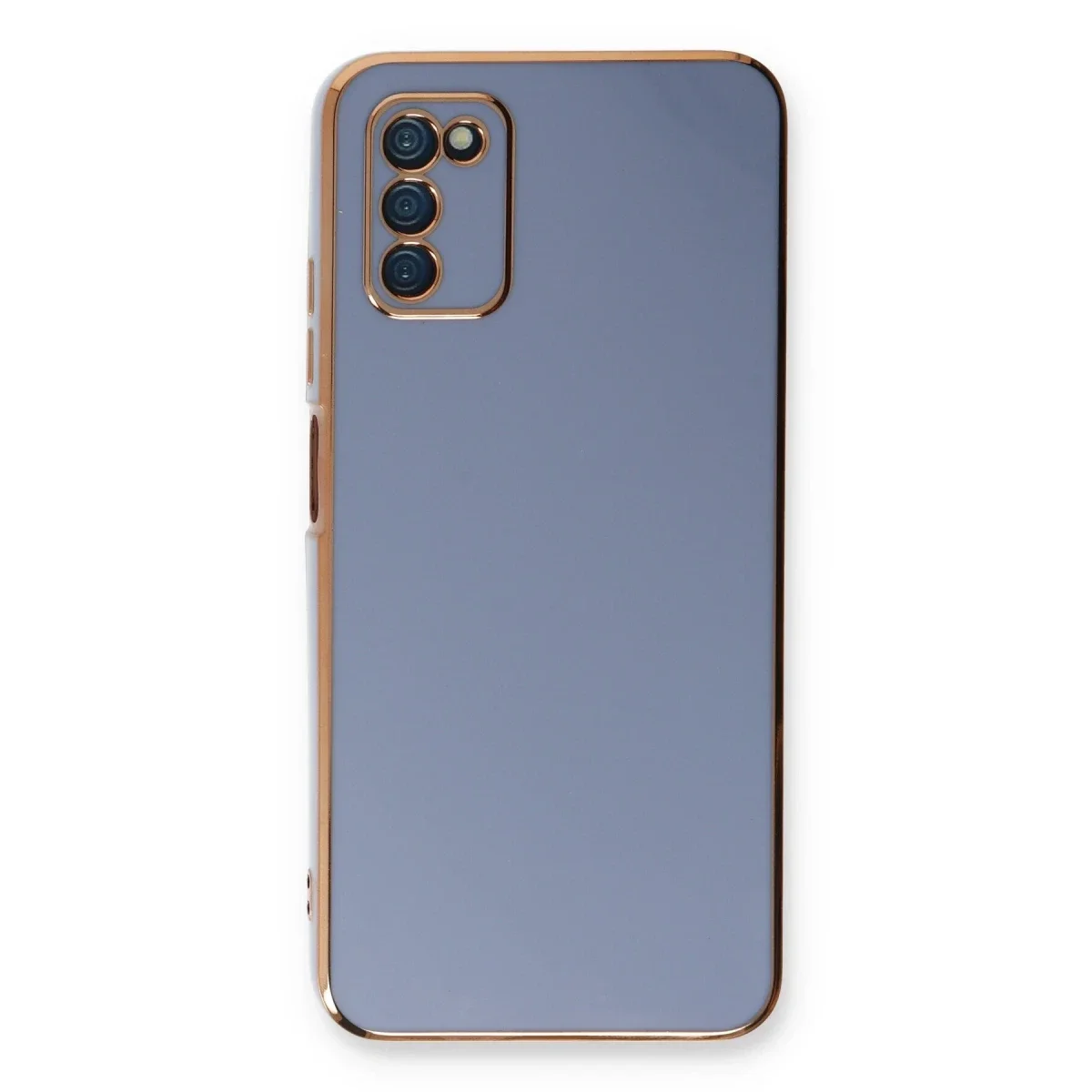 Samsung Galaxy A03S Kılıf Volet Silikon - Mavi görsel 2