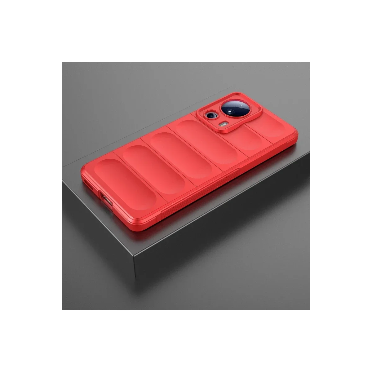 Xiaomi Mi 13 Lite Kılıf Optimum Silikon - Kırmızı görsel 3