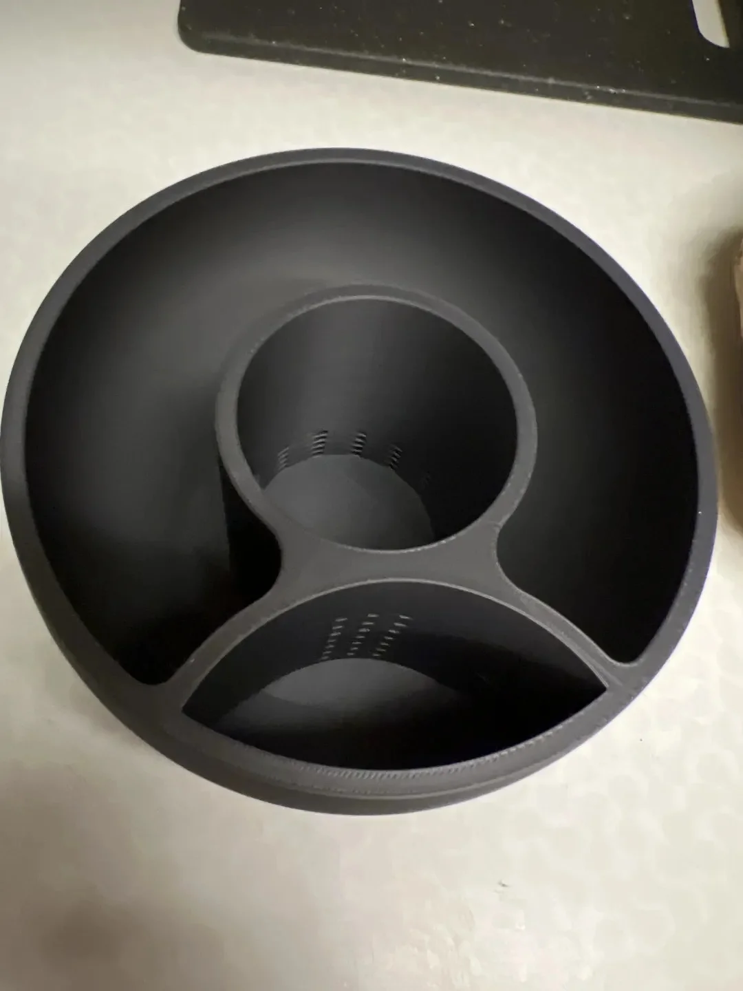 3D Baskı 3lü Sukulent Saksısı ve Kalemlik Organizer - Dekoratif Masaüstü Bitki Saksısı-Siyah görsel 2