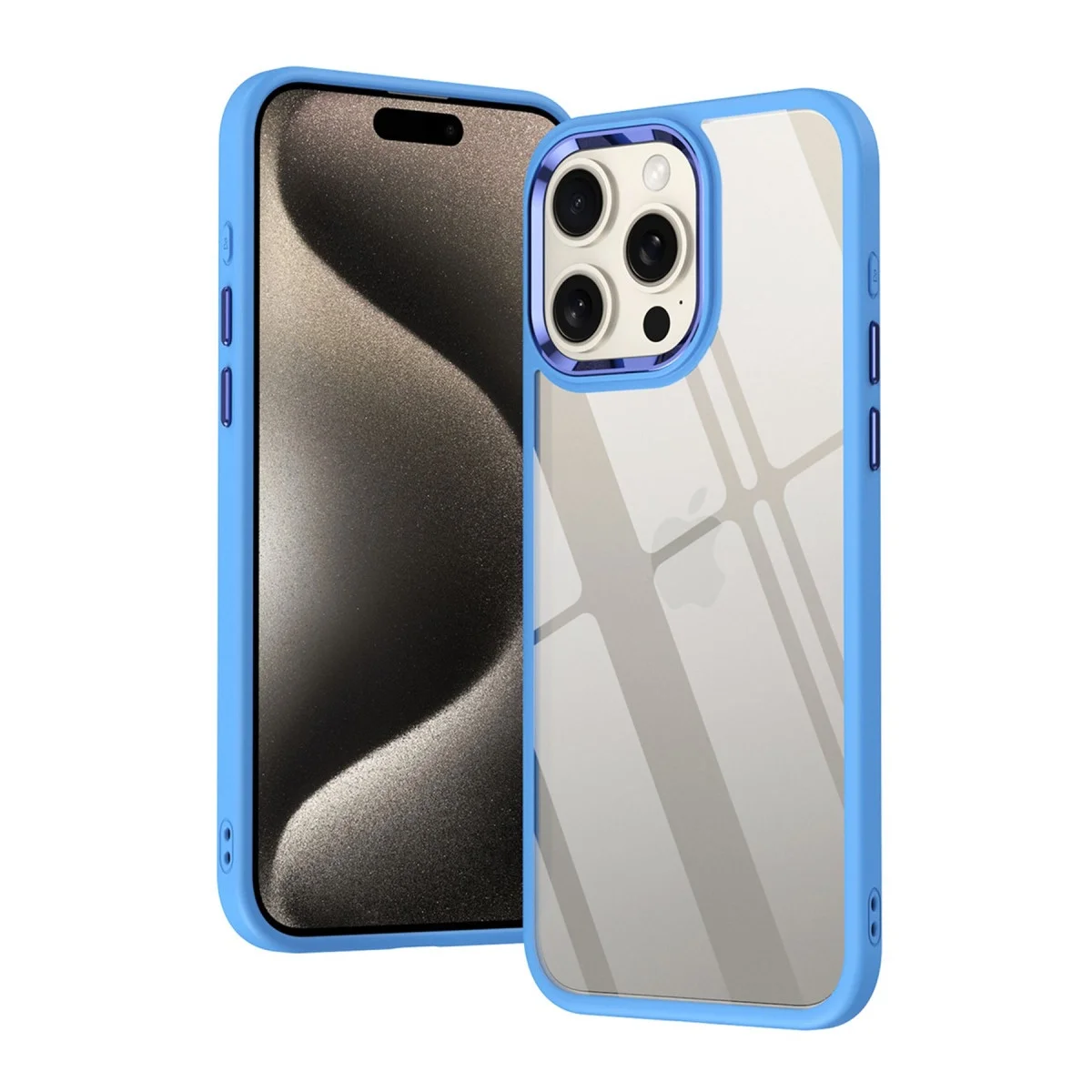 Apple İphone 15 Pro Kılıf Power Silikon - Mavi görsel 2