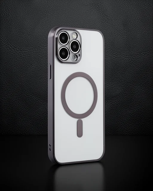 Apple İphone 14 Pro Kılıf Magneticsafe Lazer Silikon - Siyah
