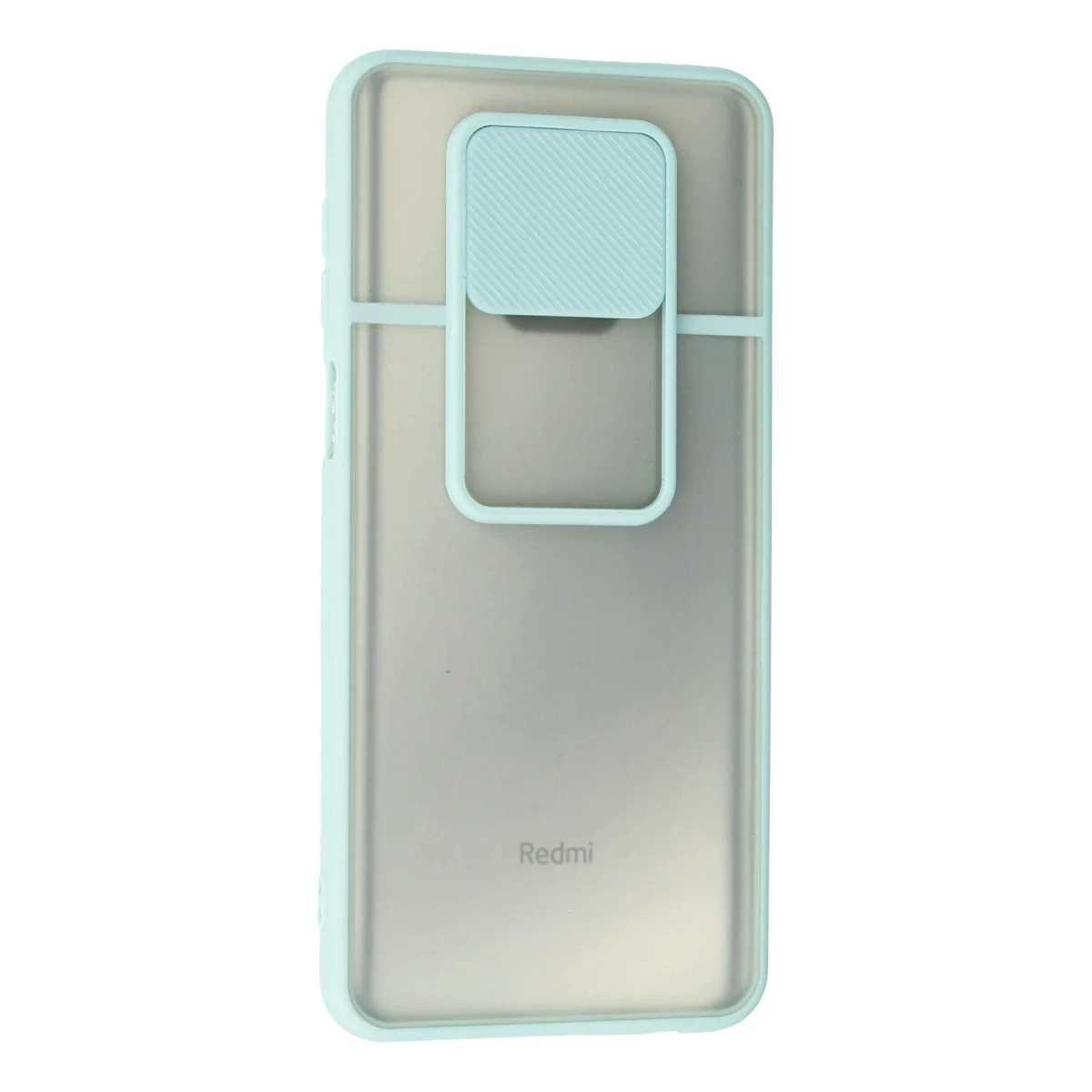 Xiaomi Redmi Note 9 Pro Kılıf Palm Buzlu Kamera Sürgülü Silikon - Turkuaz görsel 3
