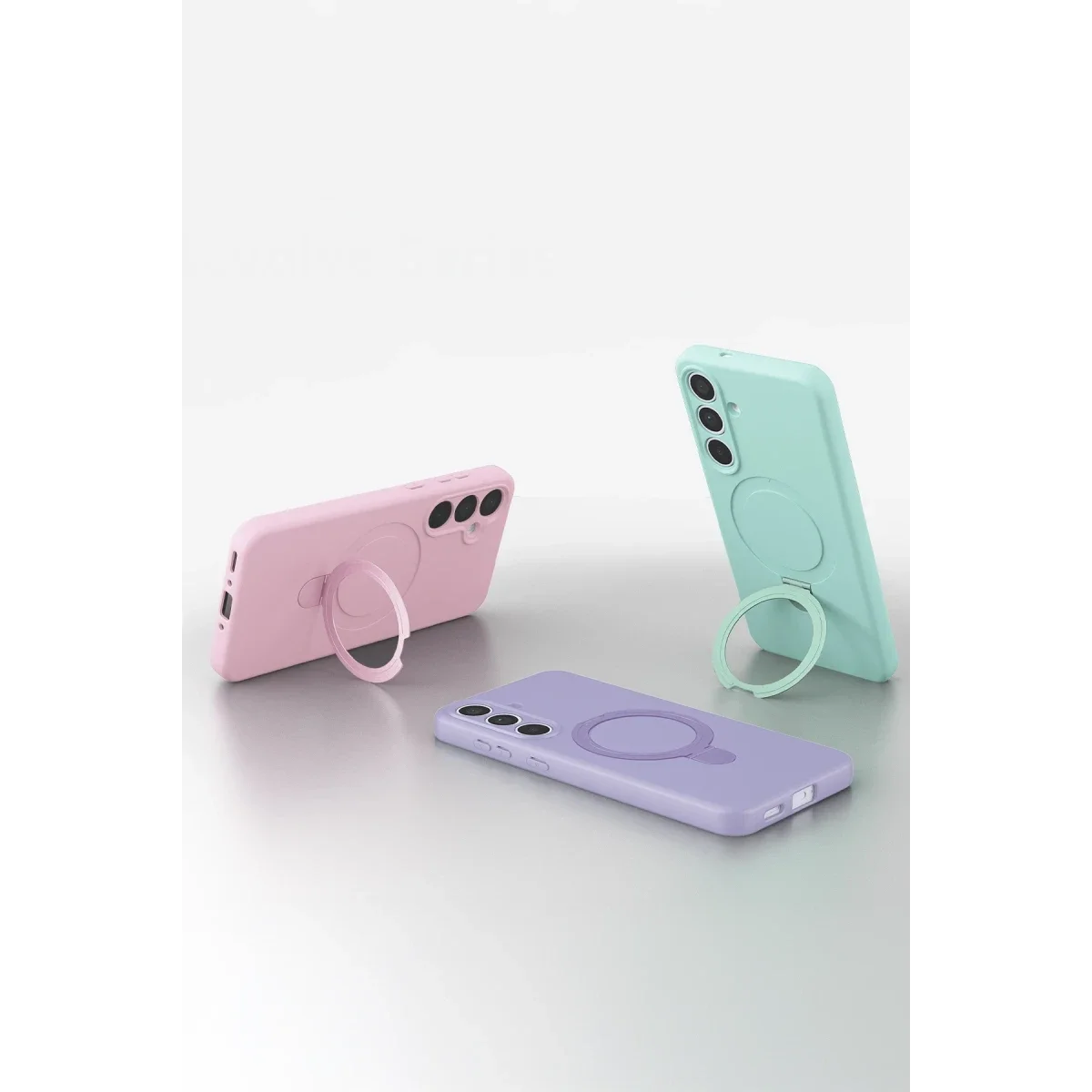 Samsung Galaxy S25 FE Regal Magsafe Standlı Kapak - Yeşil görsel 5