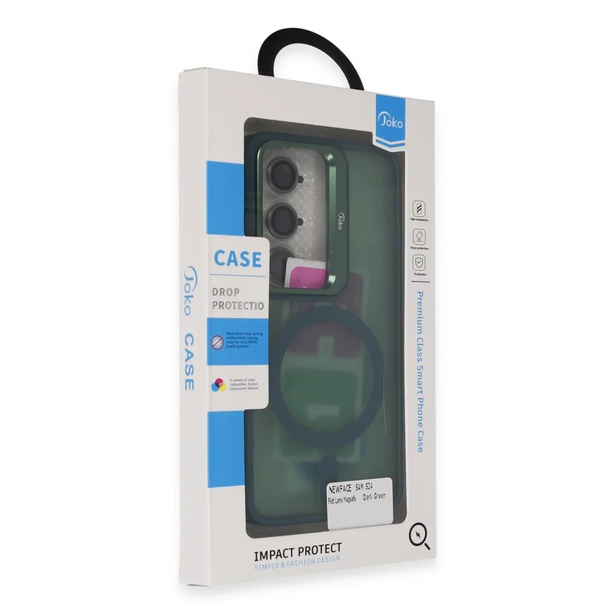 Joko Samsung Galaxy S24 Flet Lens Magsafe Kapak - Koyu Yeşil görsel 3