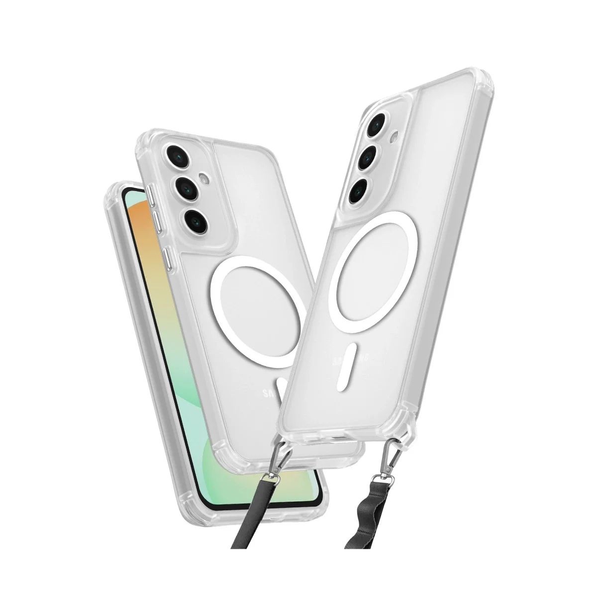 Samsung Galaxy S23 Fe Kılıf Enka Magsafe Silikon Kılıf - Şeffaf