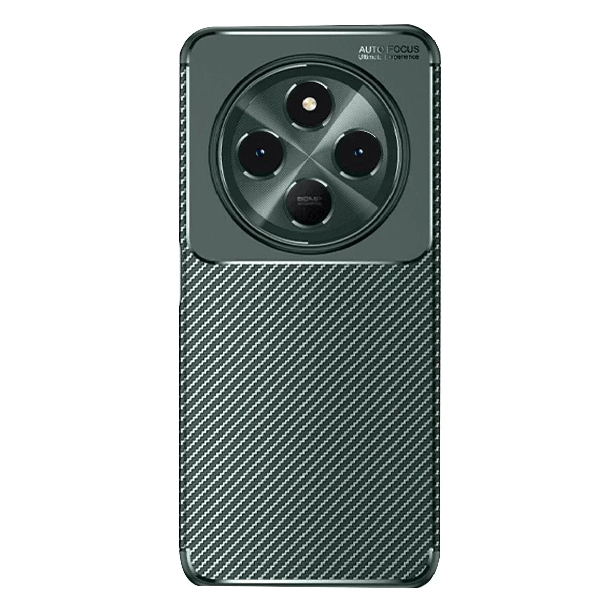 Xiaomi Redmi 14C Kılıf Auto Focus Karbon Kapak - Koyu Yeşil görsel 2