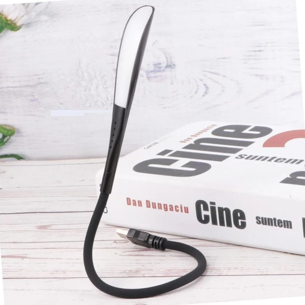 USB Girişli 14 Ledli 3 Kademeli Dokunmatik Masa/Kitap Okuma Lambası Ledi Siyah görsel 3