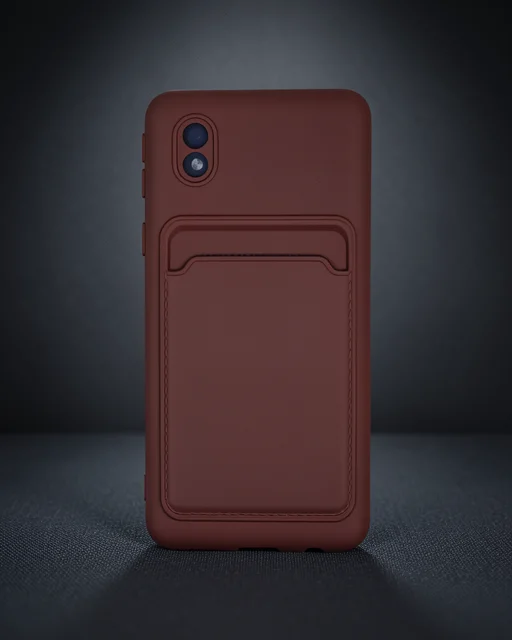 Samsung Galaxy A01 Core Kılıf Kelvin Kartvizitli Silikon - Bordo