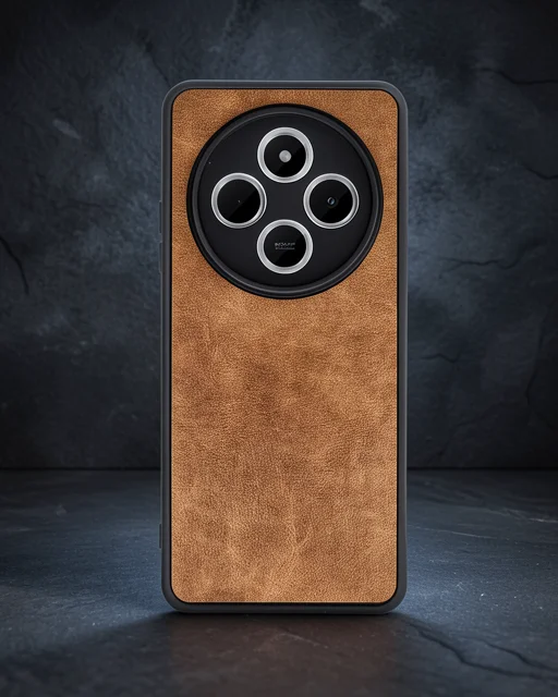 Xiaomi Redmi 14c Kılıf Aras Deri Kapak - Taba
