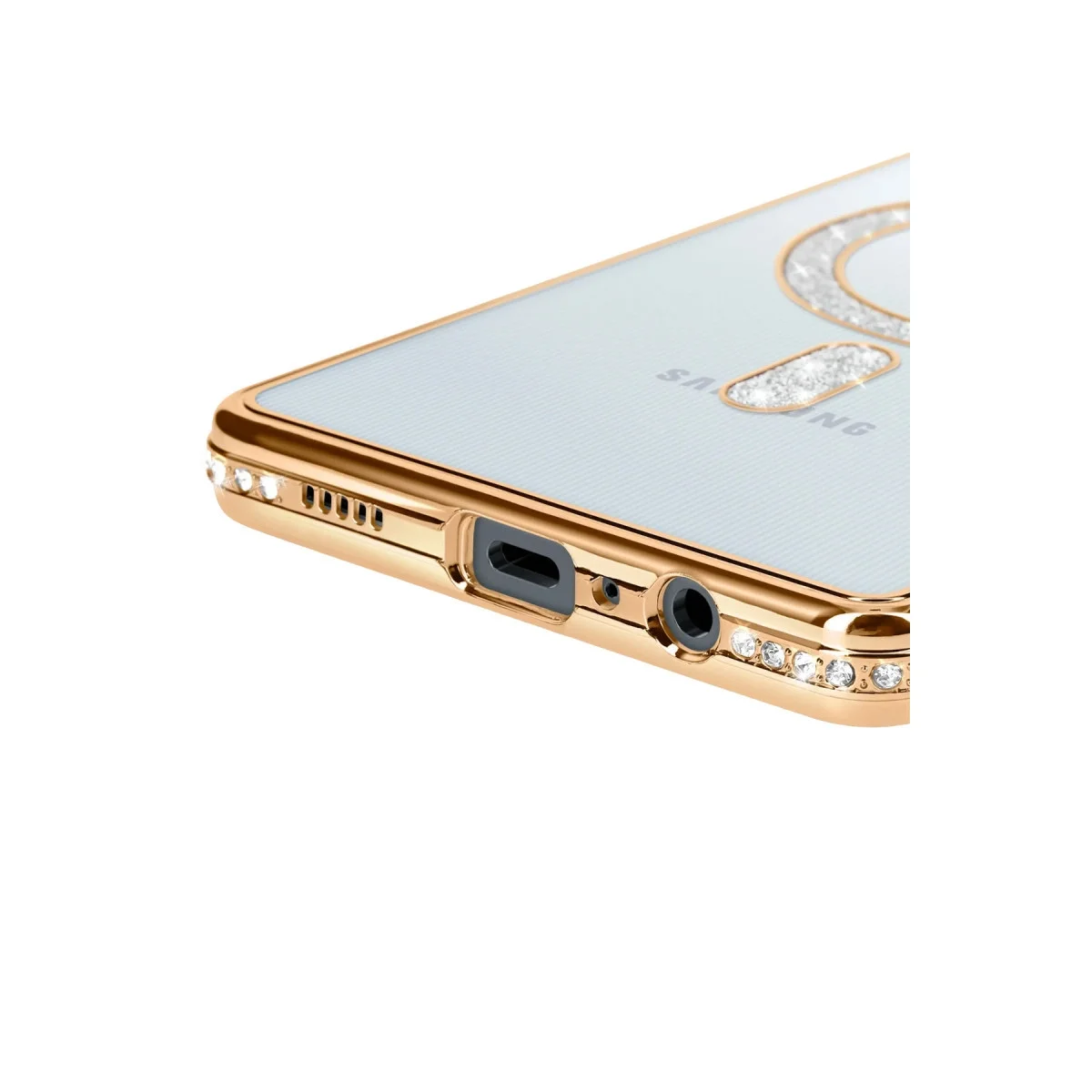 Samsung Galaxy A06 Joke Simli Magneticsafe Kılıf - Gold görsel 4