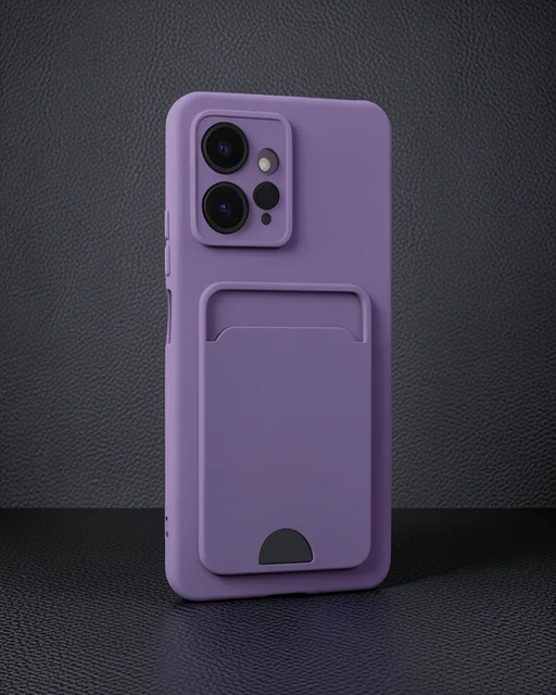 Xiaomi Redmi Note 12 4g Kılıf Kelvin Kartvizitli Silikon - Derin Mor