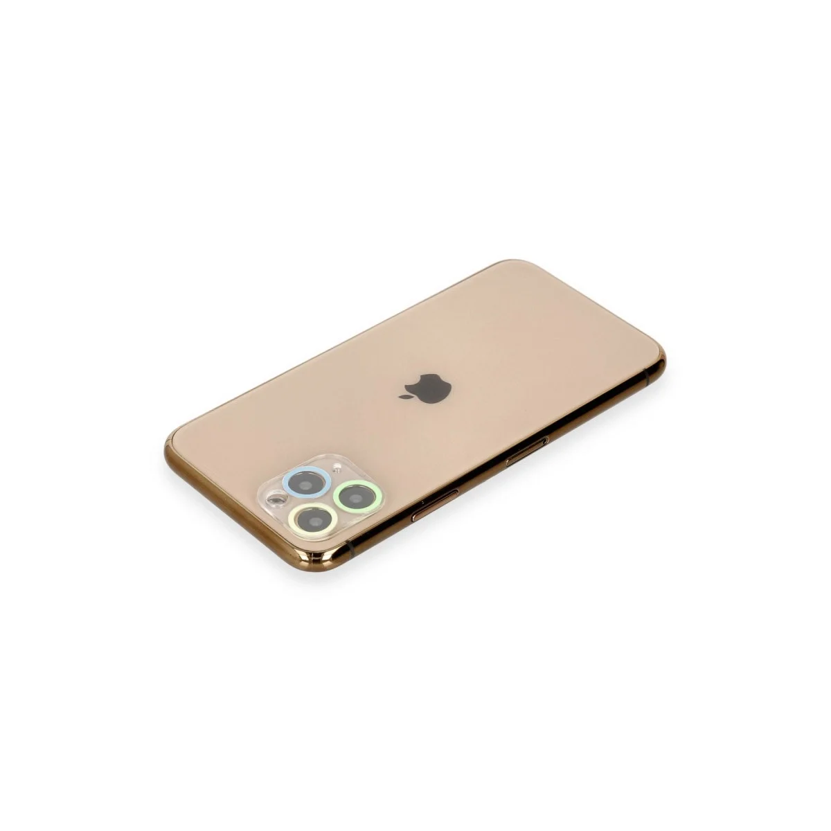 Apple İphone 11 Pro Max Renkli Kamera Lens Koruma Cam - Yeşil-sarı görsel 2