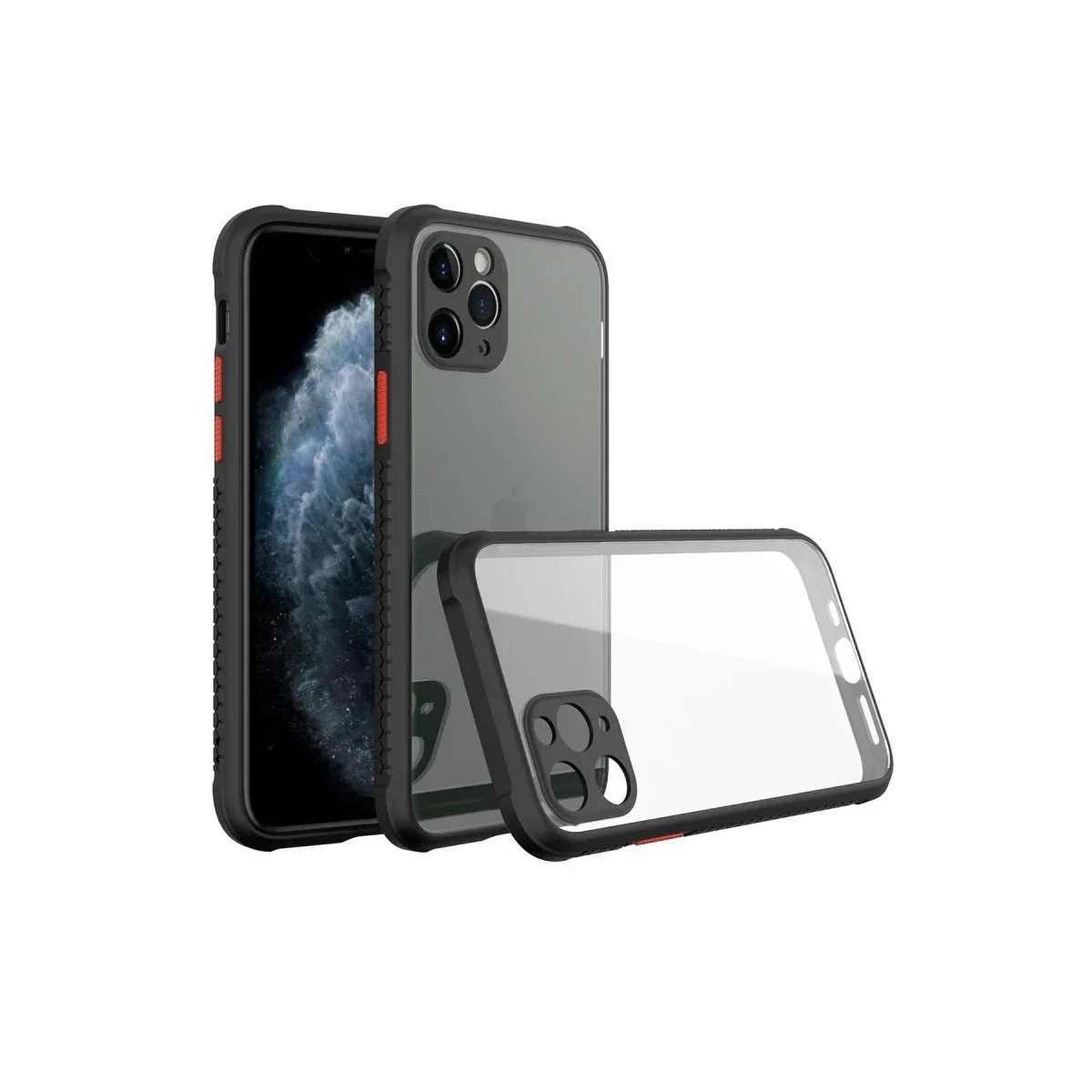 Apple iPhone 11 Pro Kılıf Miami Şeffaf Silikon - Siyah