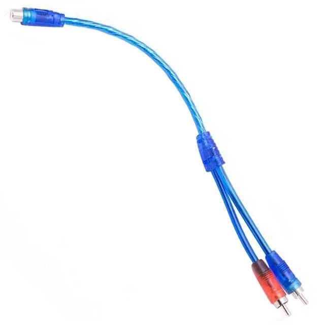 PM-17604 1 Dişi 2 Erkek RCA Y Kablo 30 Cm Silikon Kaplı Ses ve Anfi Bağlantı Kablosu görsel 2
