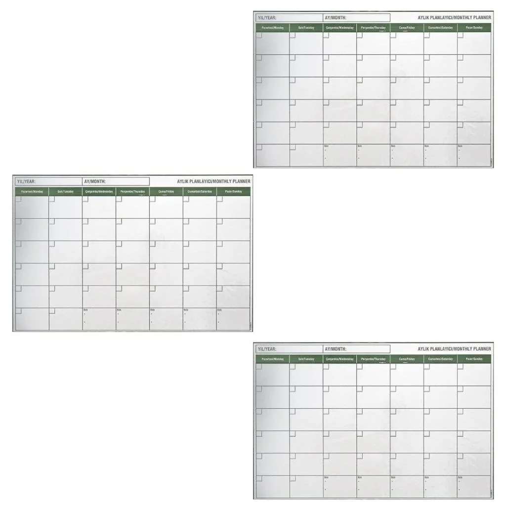 Manyetik Yapışkanlı Bir Aylık Program Planlayıcı Takvim 85x56 cm (adet fiyatıdır) görsel 4