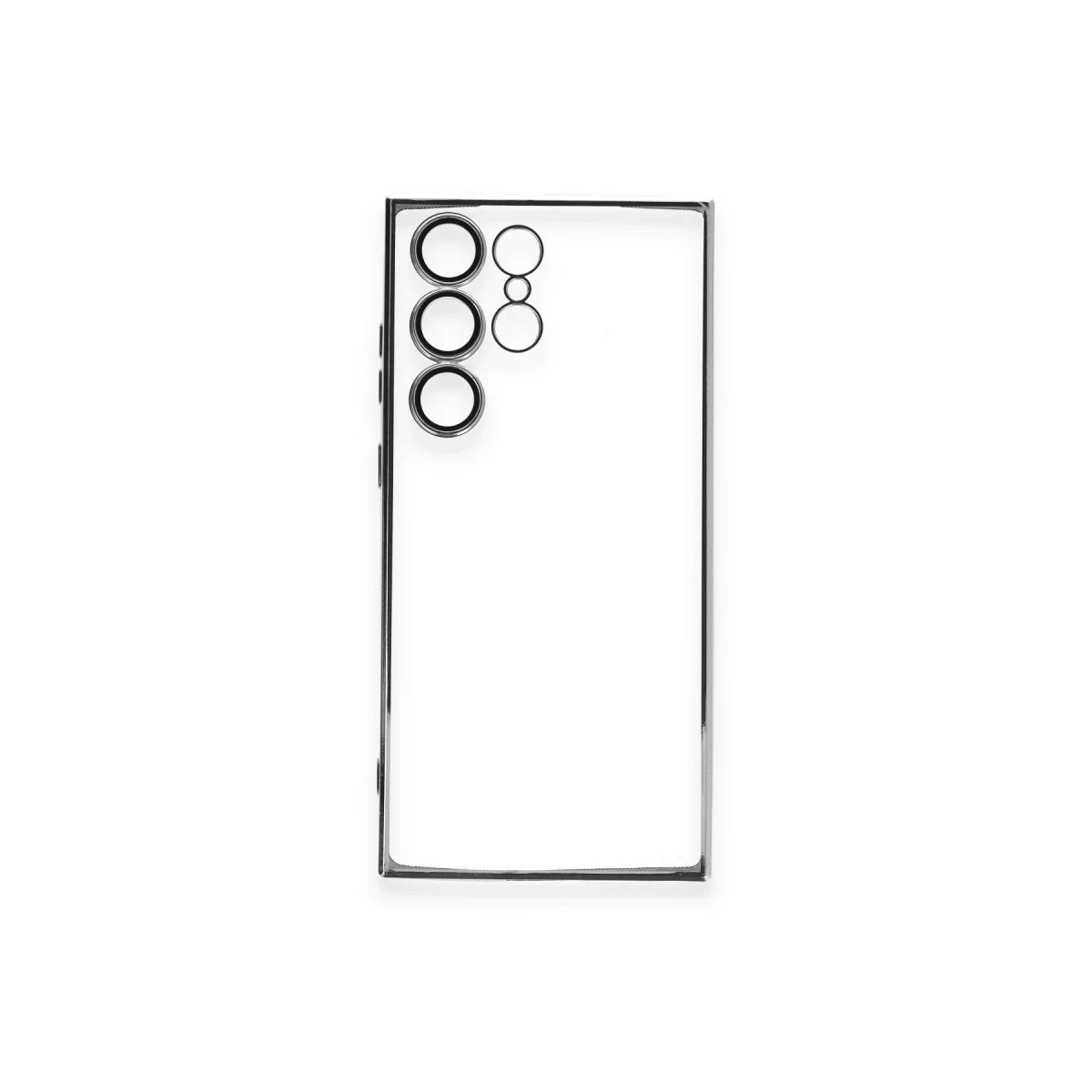 Samsung Galaxy S23 Ultra Kılıf Razer Lensli Silikon - Gümüş görsel 3