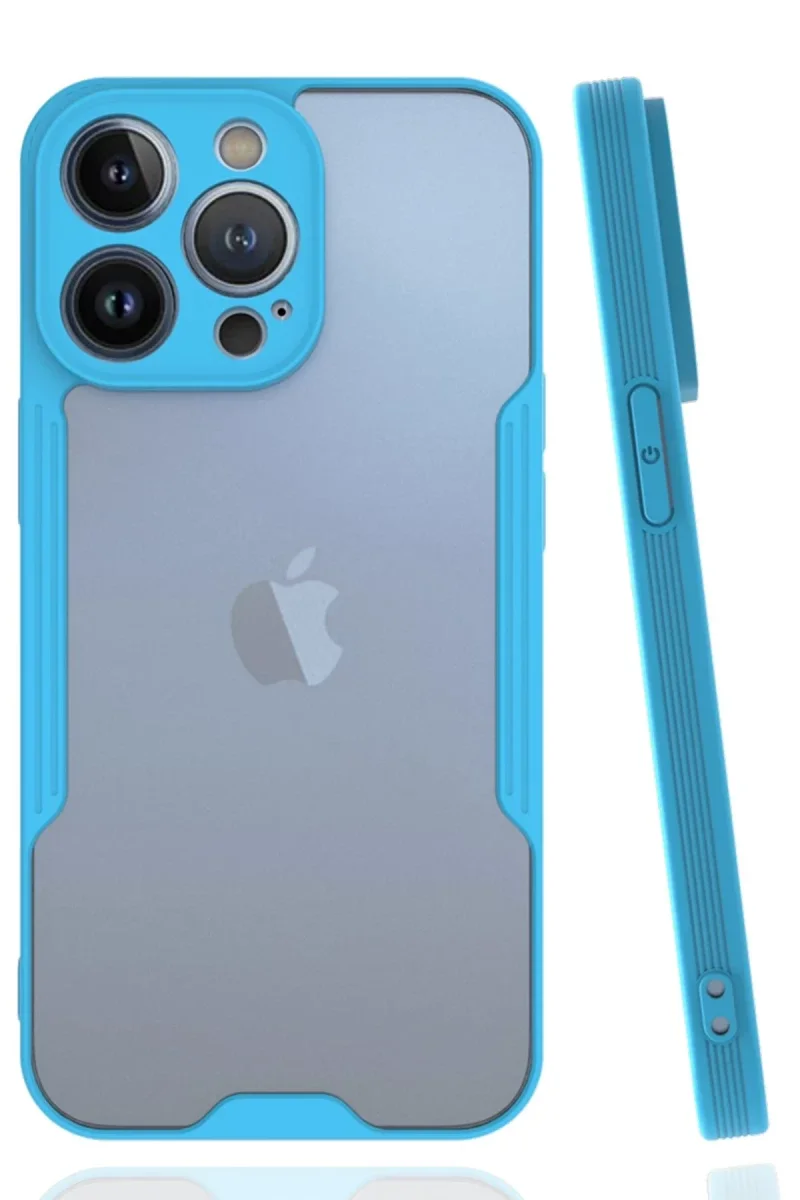 Apple iPhone 14 Pro Kılıf Platin Silikon - Mavi