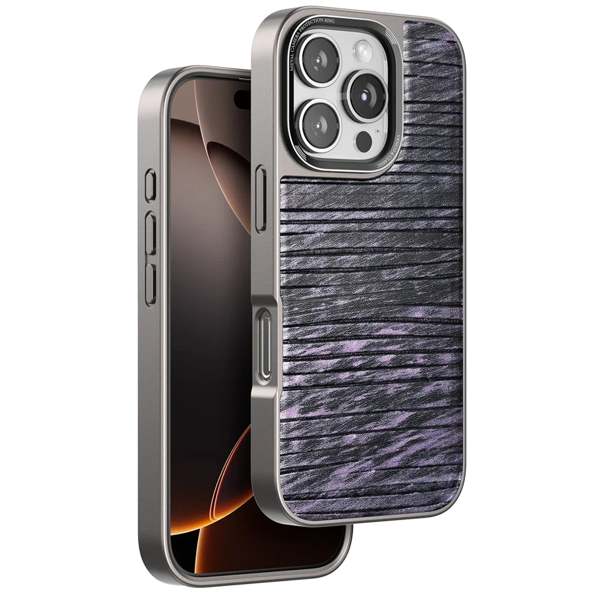 Venco Apple iPhone 16 Pro Wave Kapak - Derin Mor