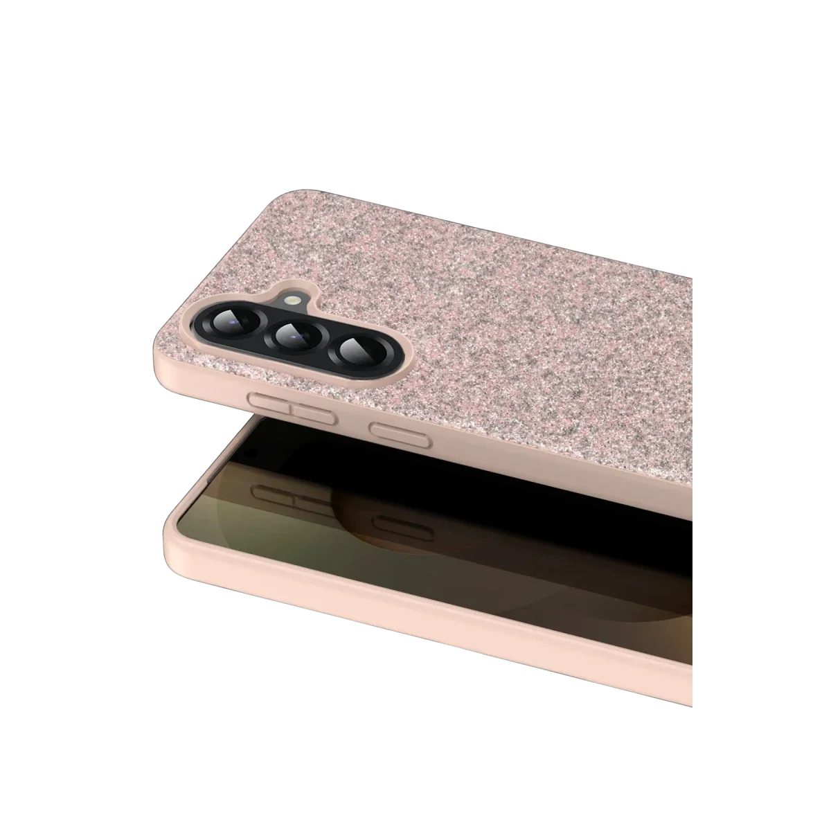 Onegif Samsung Galaxy A17 5G Bright Simli Kapak - Pembe görsel 2
