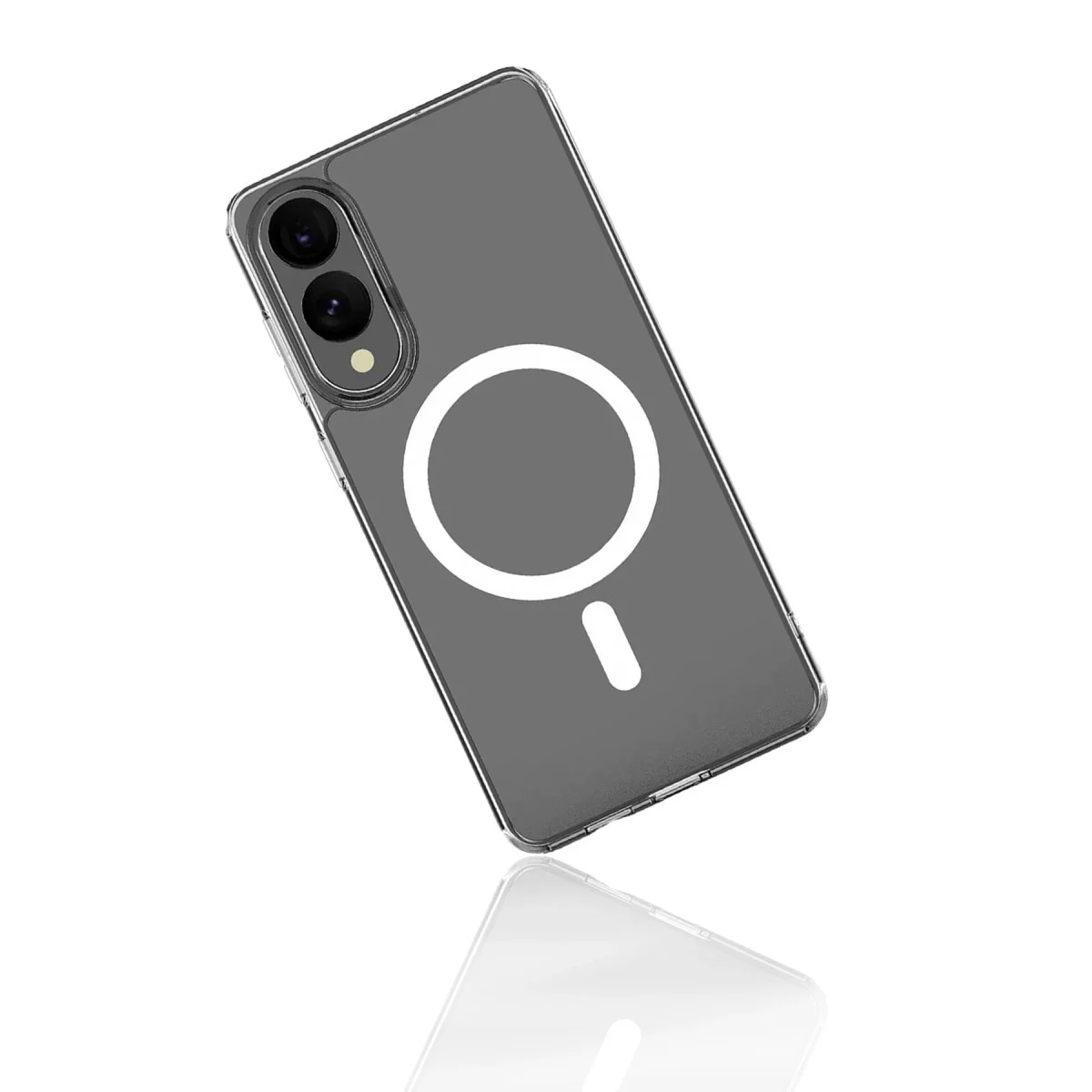 Samsung Galaxy S25 Edge Kılıf Magneticsafe Şeffaf Silikon - Şeffaf görsel 4