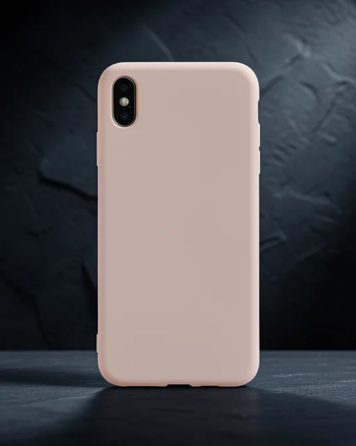 Apple İphone X Kılıf Nano İçi Kadife Silikon - Pudra
