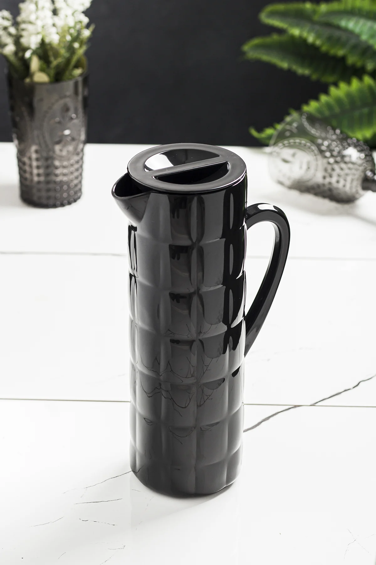 Arkilik Allegra 1,5 Lt Siyah Sürahi (Buzdolabı Kapak Rafına Sığar) görsel 3